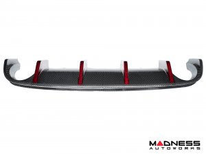 FIAT 500 Rear Diffuser in Carbon Fiber - Estremo Aerography - Red Candy